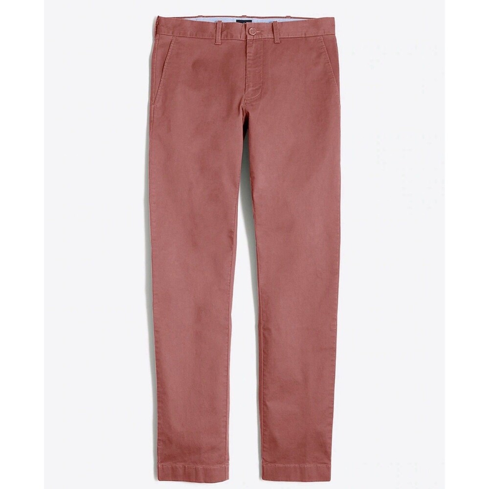 J.Crew Driggs Slim Fit Chinos Khaki Pants 32x32 (31) Smoke Red Preppy Casual